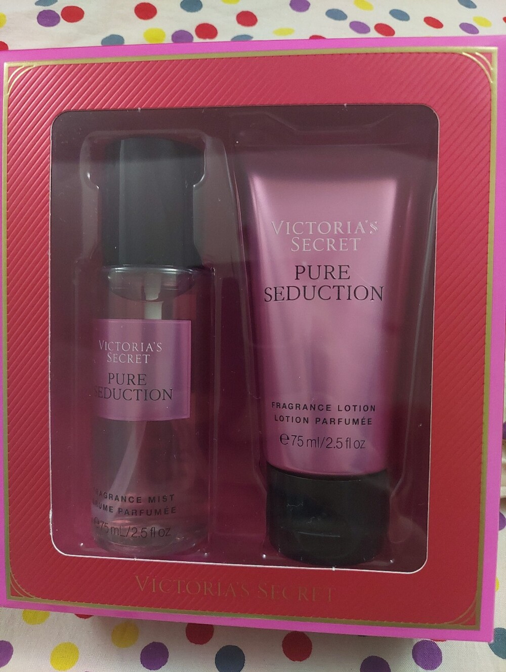 Victoria's Secret Pure Seduction Fragrance gift set.